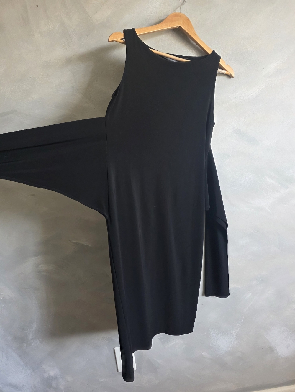 Norma Kamali Sleeveless Tie-Waist Black Jersey Dress Size M Womens - Picture 8 of 12